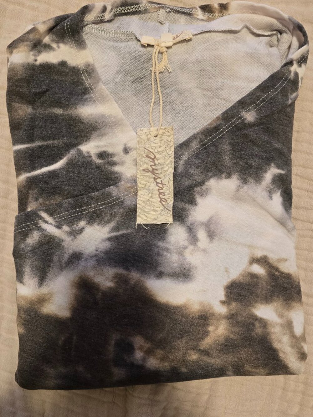 NWT Mystree Tie Dye Open Front Cardigan Roll Tab Sleeve